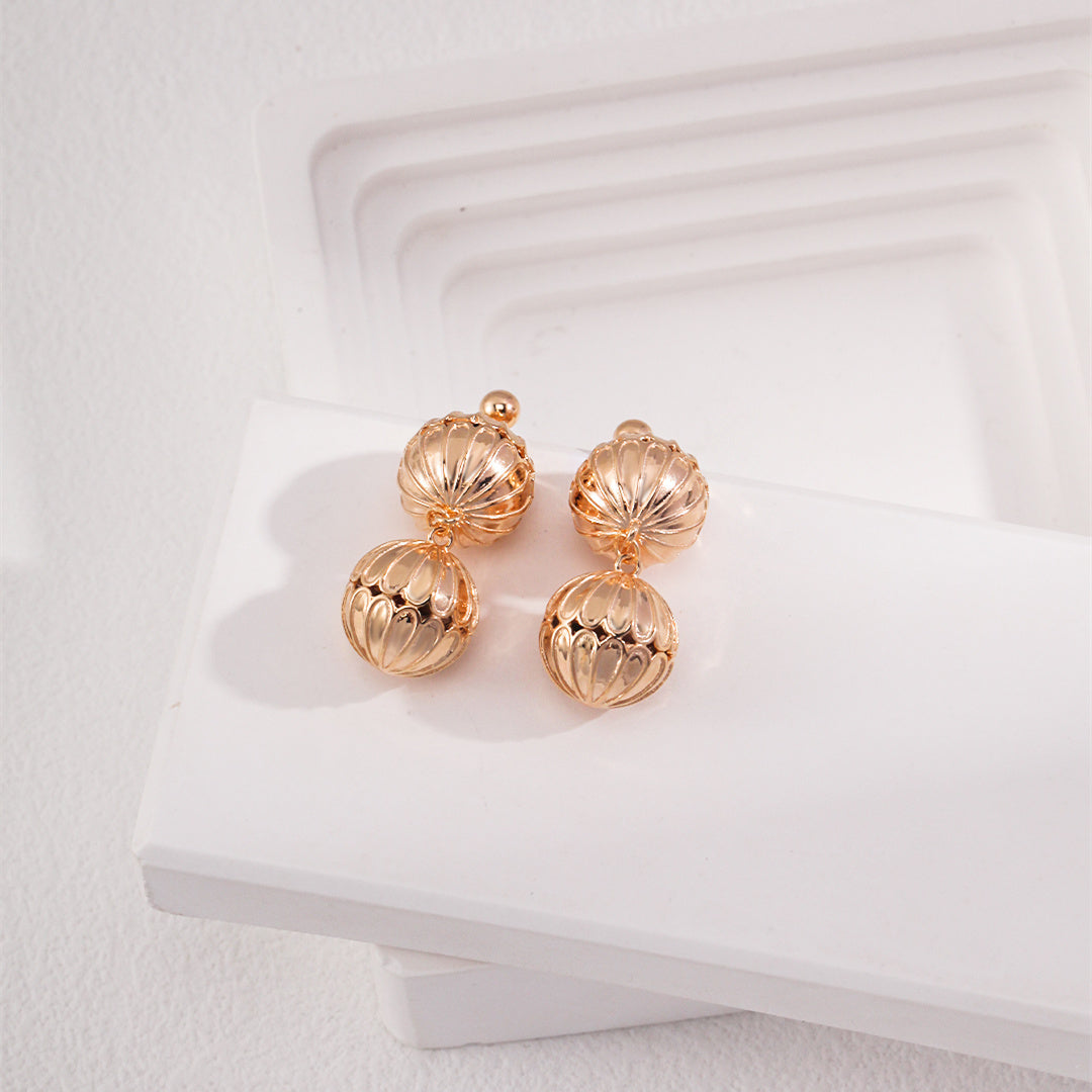 Vintage Ball Shaped Sterling Silver Earrings