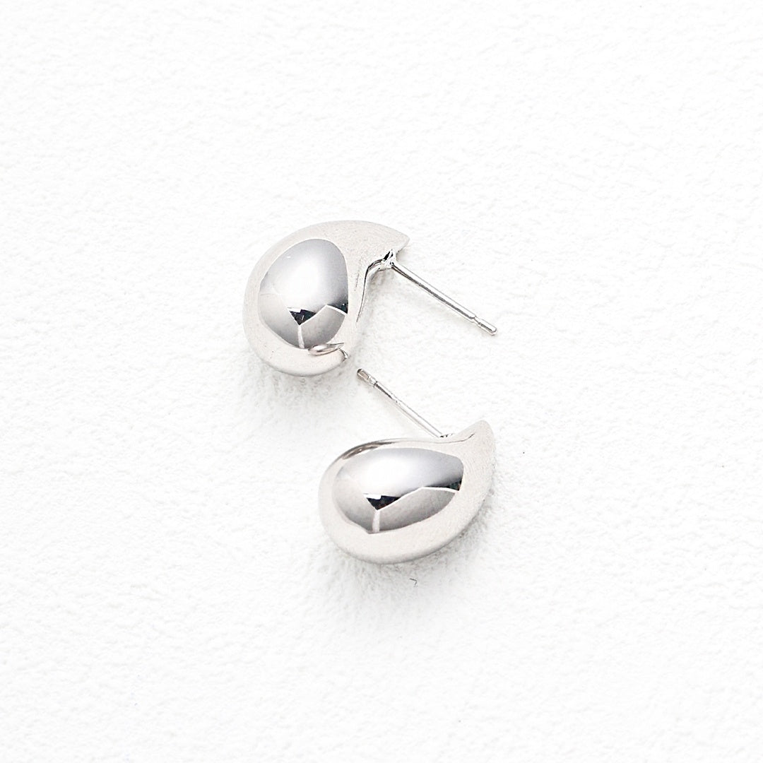 Minimalist Water-Drop Sterling Silver Earrings