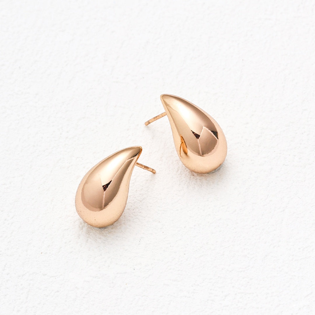 Minimalist Water-Drop Sterling Silver Earrings