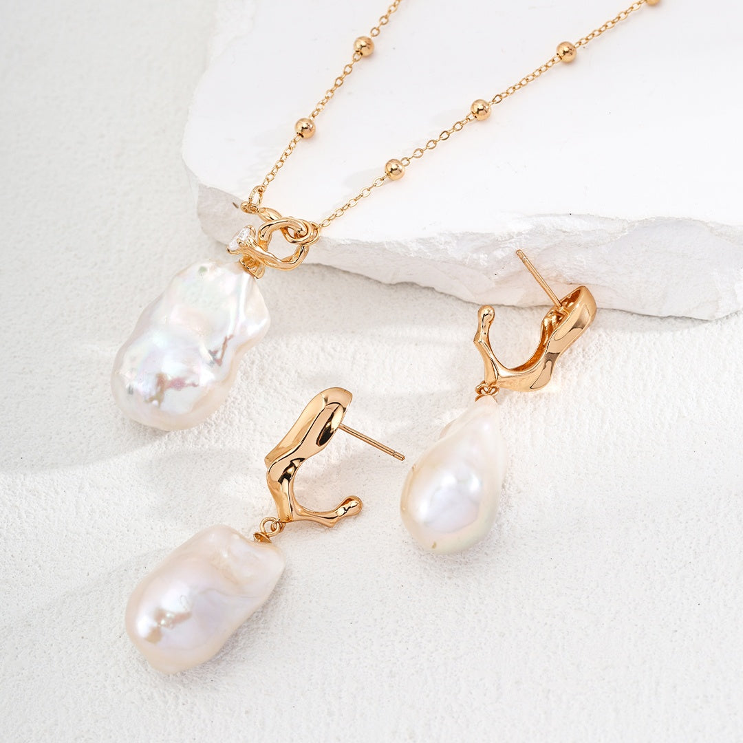 Baroque Pearl Sterling Silver Necklace
