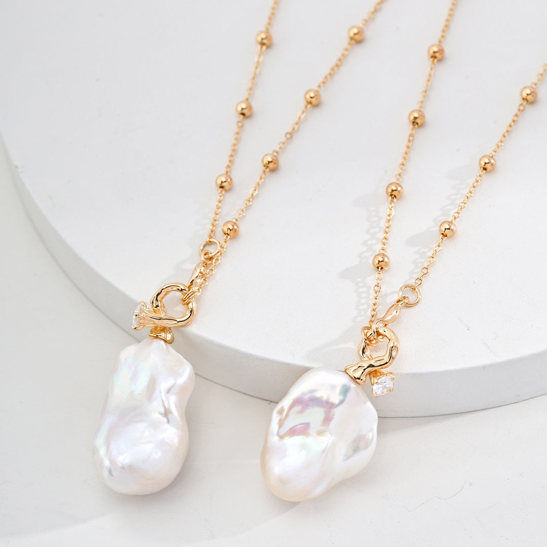 Baroque Pearl Sterling Silver Necklace