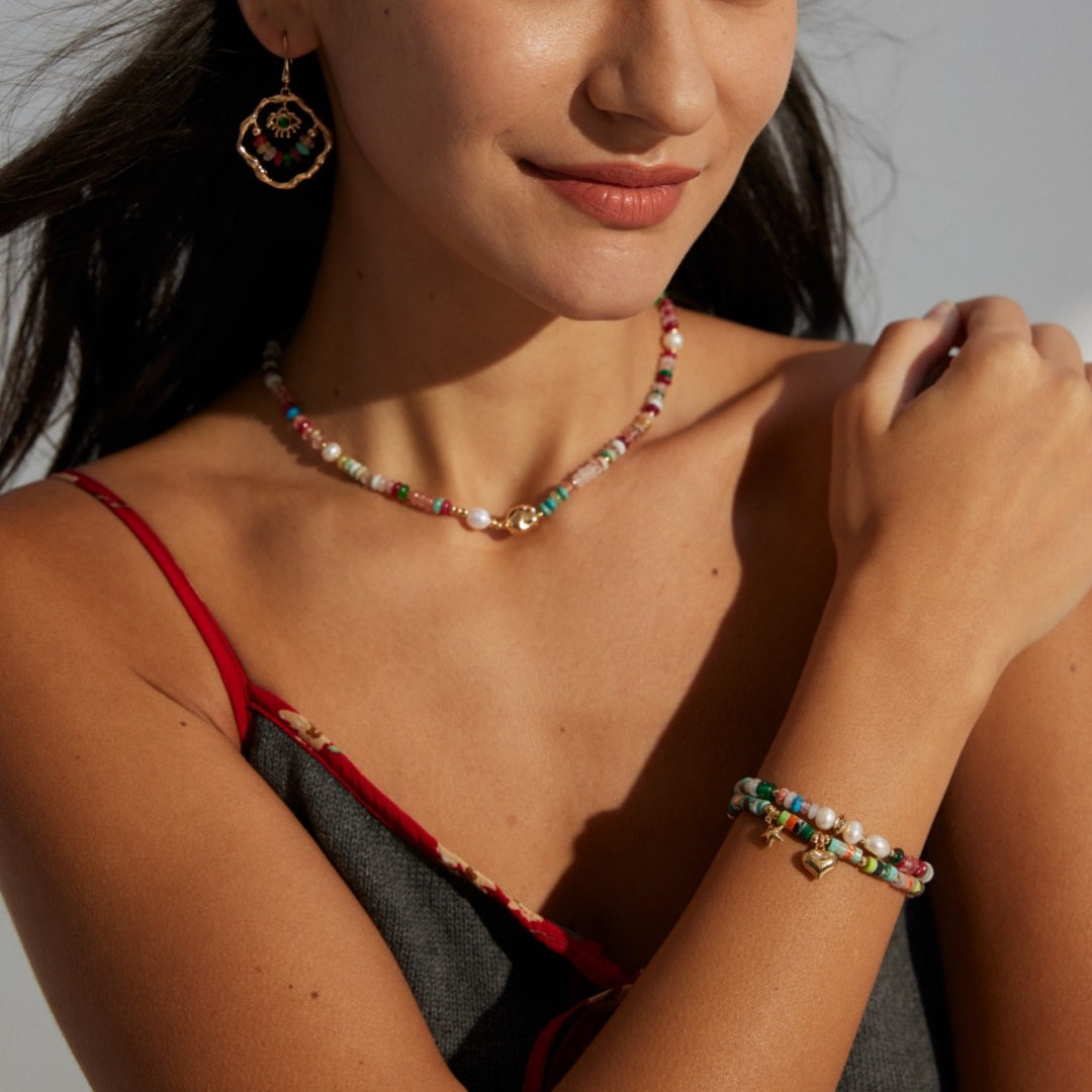 925 Sterling Silver Dopamine Beads Pearl Necklace