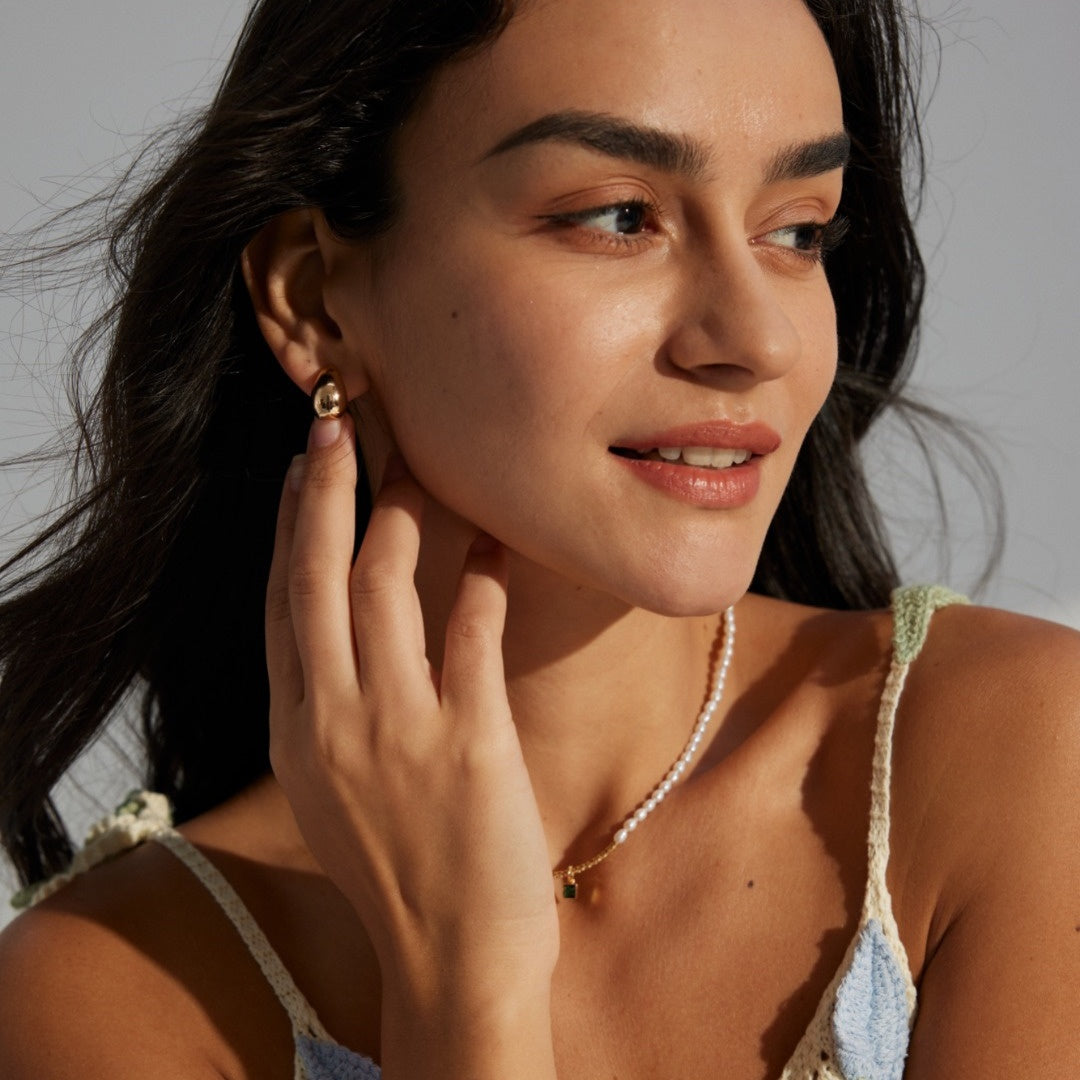 Minimalist Water-Drop Sterling Silver Earrings