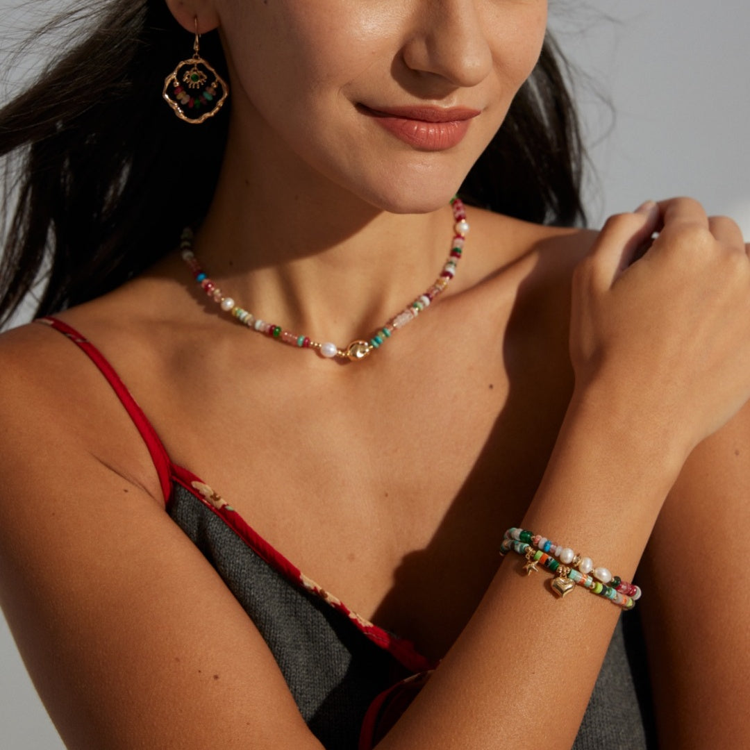 Dopamine-Inspired S925 Sterling Silver Pearl & Gemstone Jewelry Set