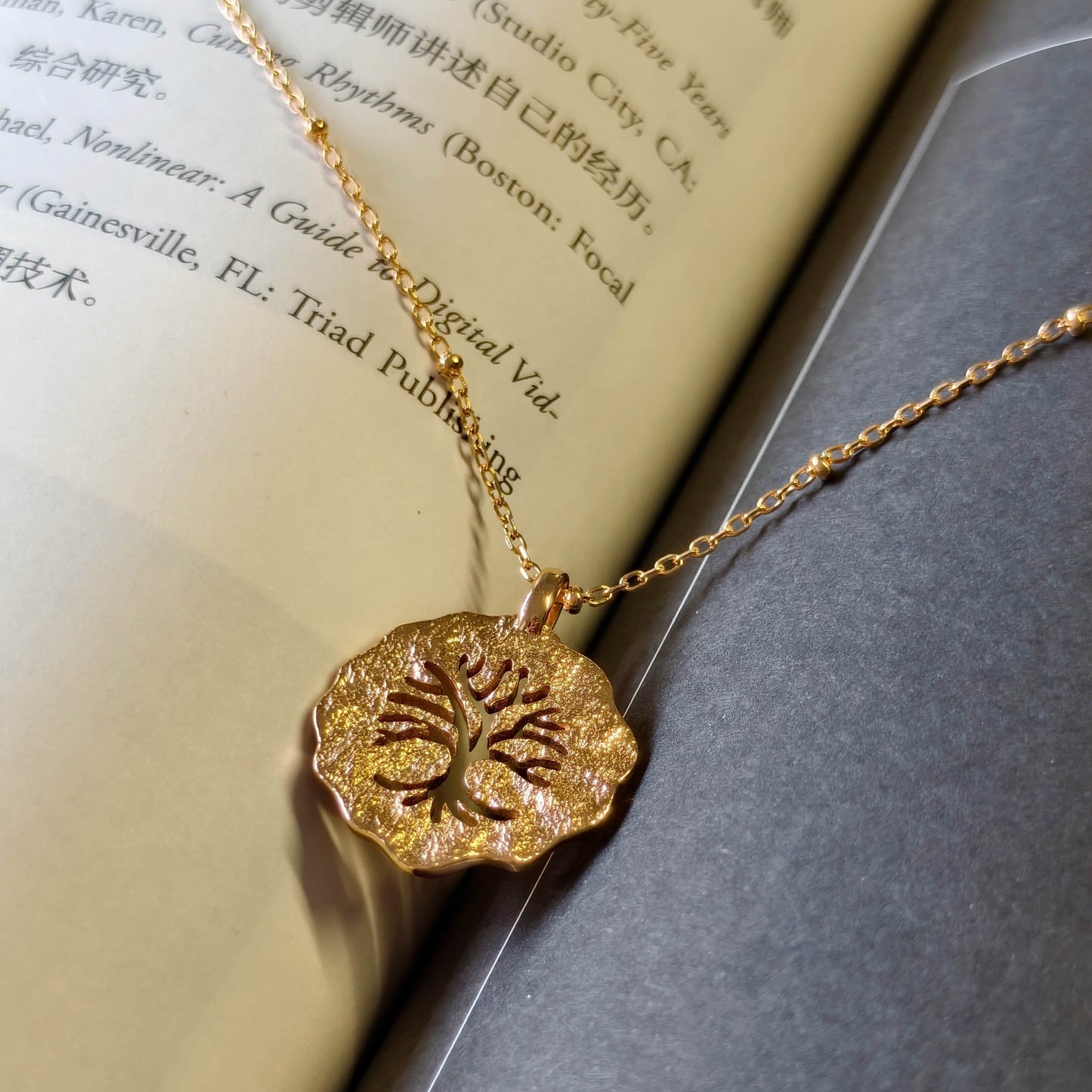 Tree of Life Necklace – 925 Sterling Silver with 18K Gold Plating | Symbolic 3D Design for Hope & Growth