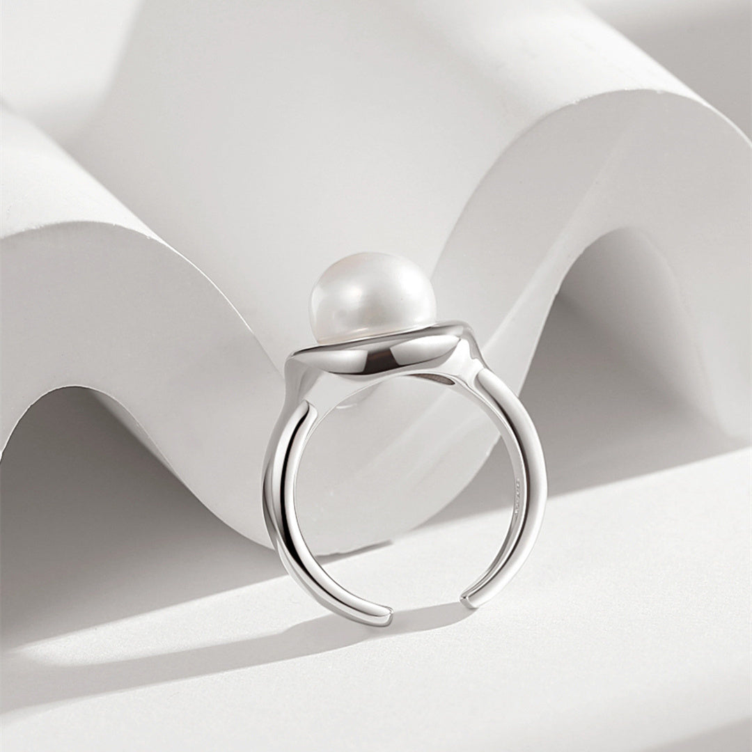 Pure Silver Natural Pearl Ring