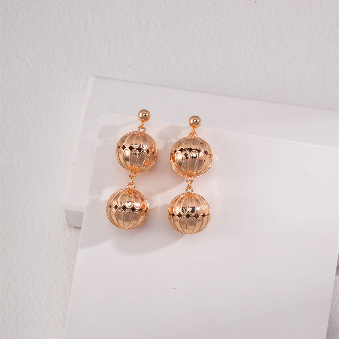 Vintage Ball Shaped Sterling Silver Earrings