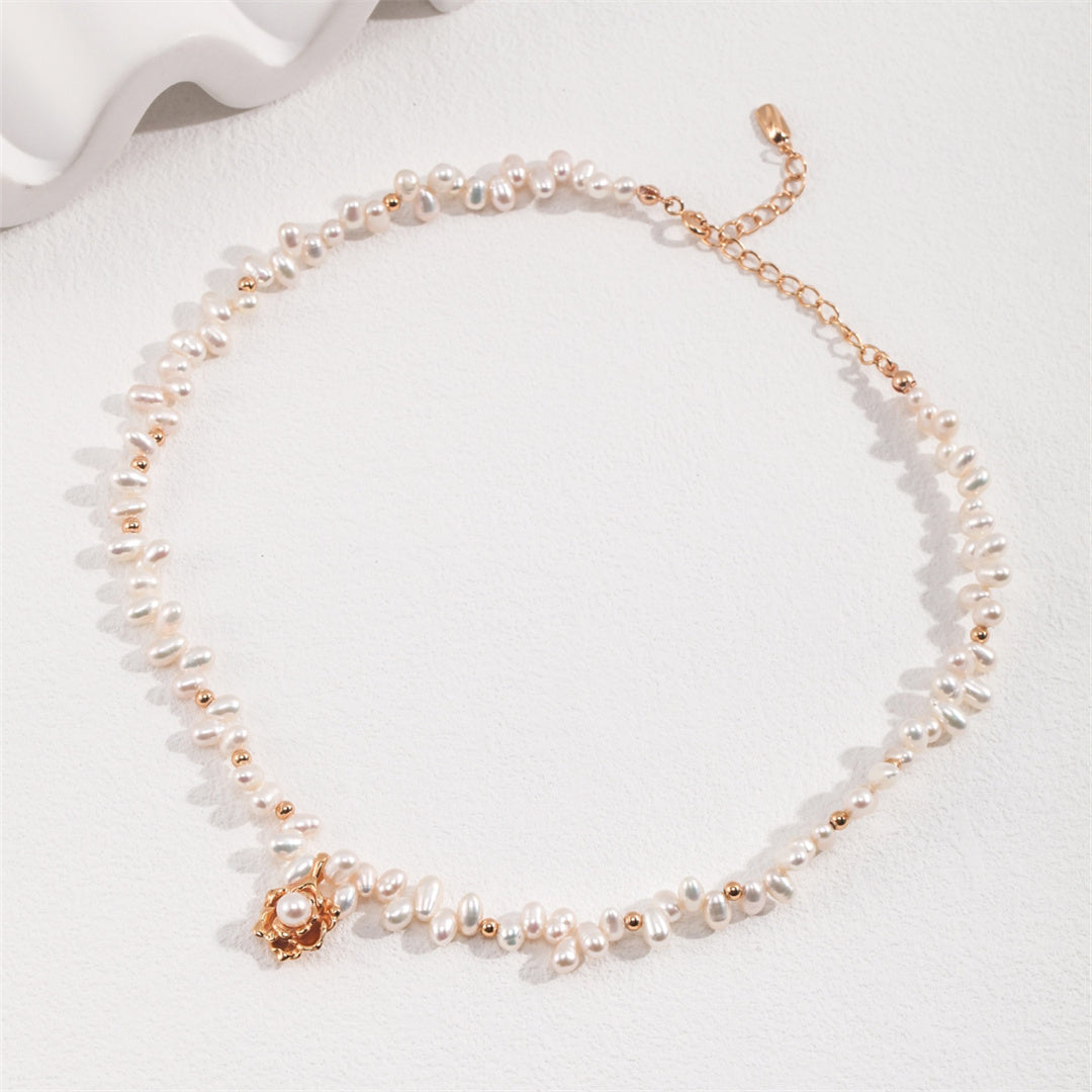 Camellia Vintage Pearl Necklace