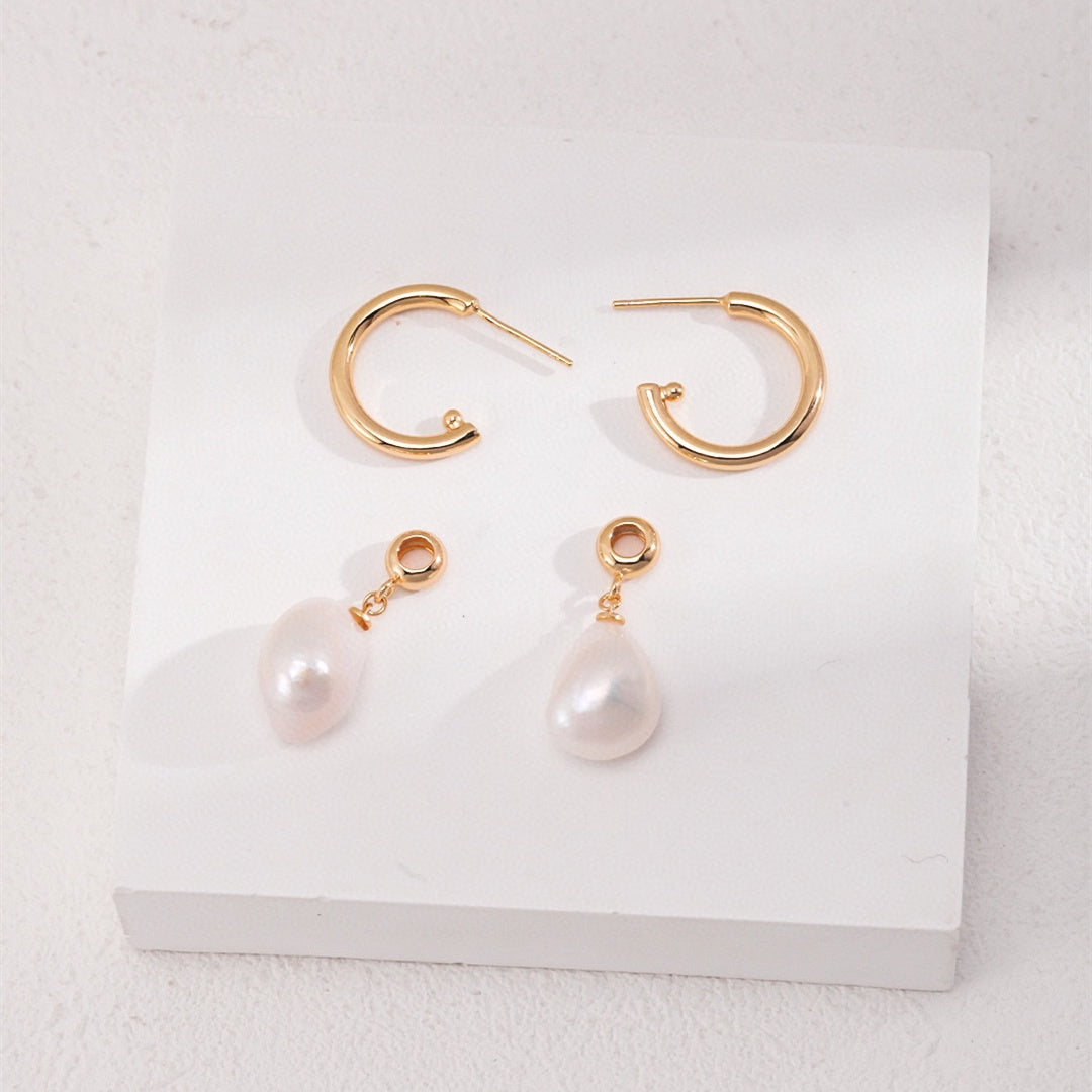 Two Wearing Ways Baroque Pearl Earrings