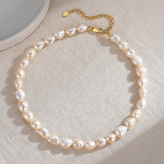 Elegant Baroque Pearl Necklace