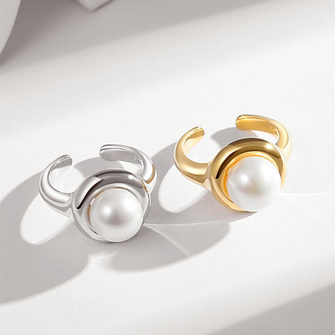 Pure Silver Natural Pearl Ring