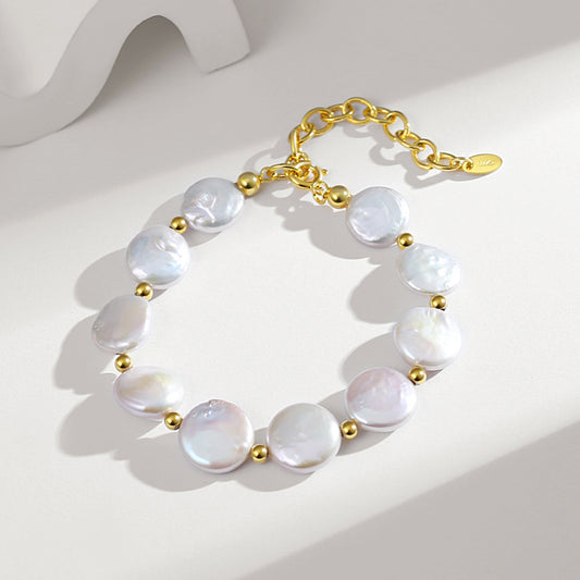 Baroque Button Pearl Bracelet