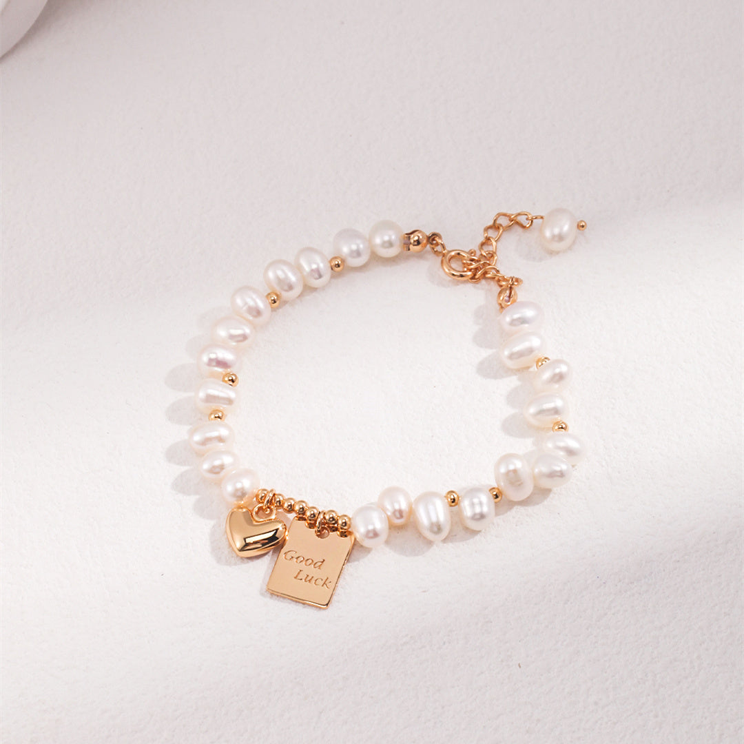 Pure Silver Lucky Pearl Bracelet