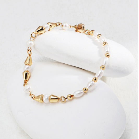 Gold-Toned Pearl Bracelet