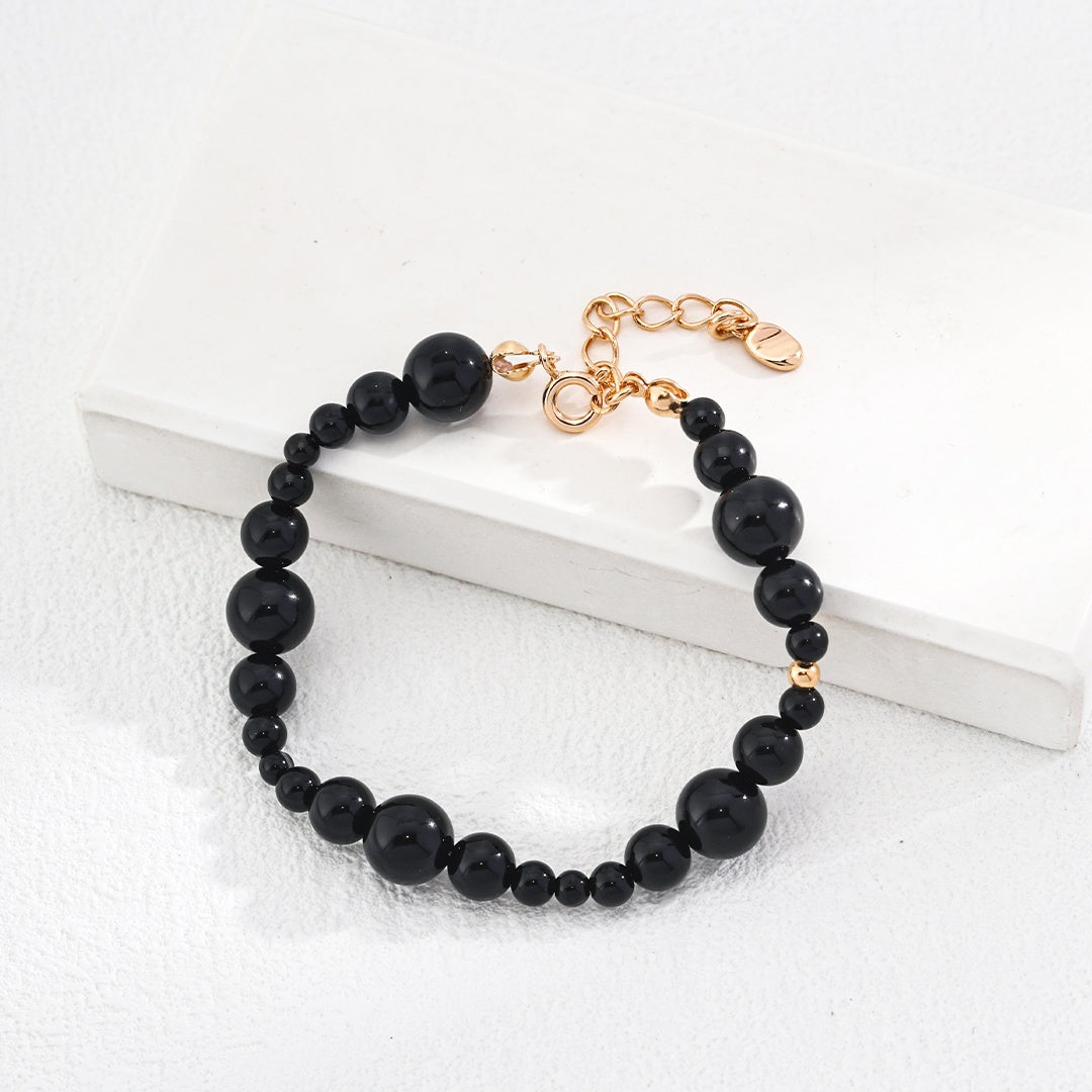 S925 Sterling Silver Black Onyx Bracelet