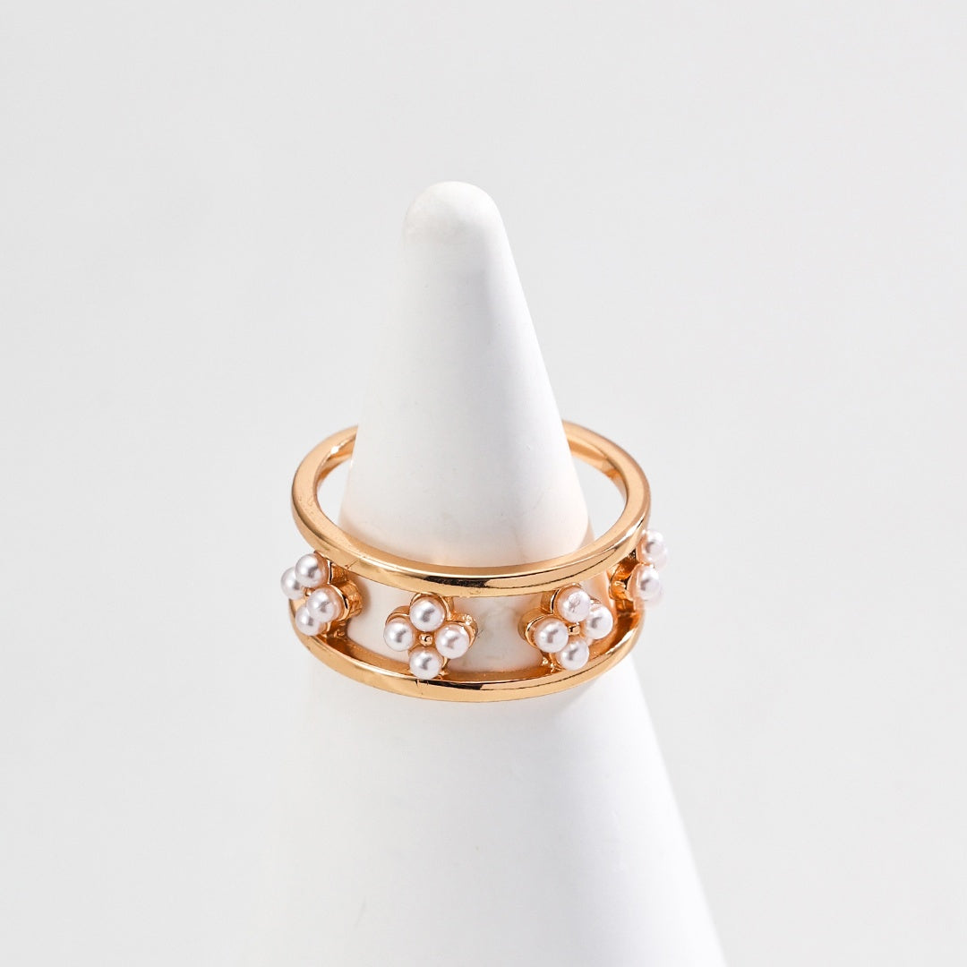 S925 Silver Minimalist Pearl Shell Ring